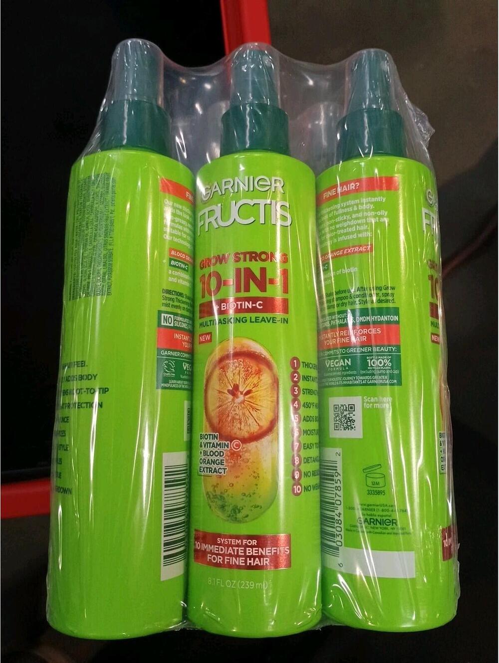 6 Pack Garnier Fructis GROW STRONG Thickening Leave-In8.1 oz